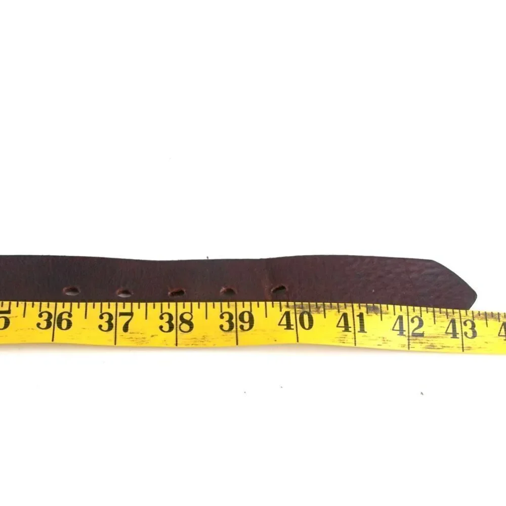 CLASSIC SADDLE BROWN REAL LEATHER 1 3/8